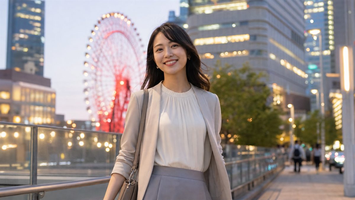 大阪・梅田の街を歩く女性|大阪でチャットレディを始めるイメージ