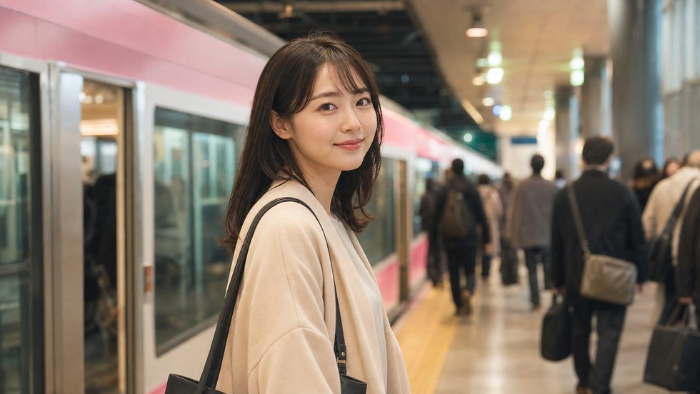 南海なんば駅ホームの夕方の風景（南大阪からのチャットレディ通勤経路）