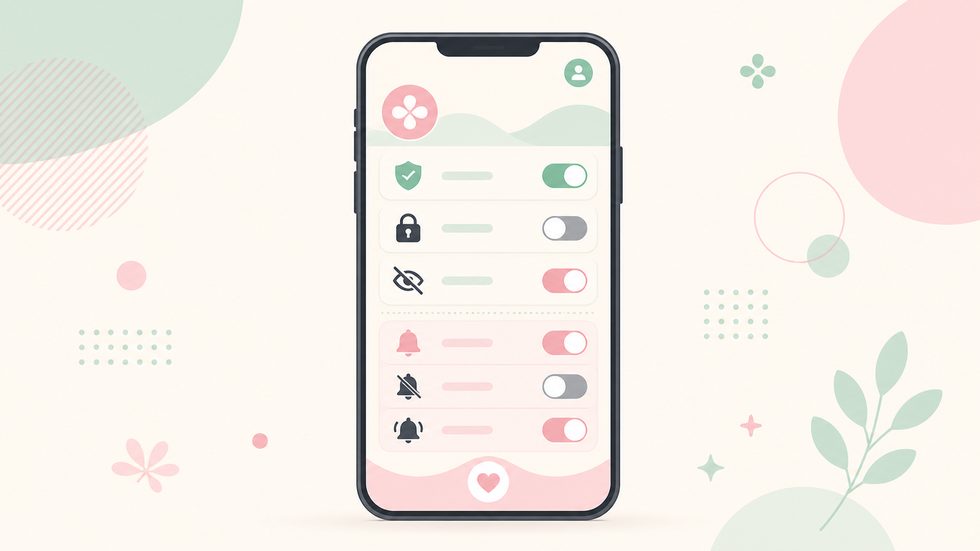 スマートフォンのSNSプライバシー設定と通知管理画面（チャットレディの身バレ対策）