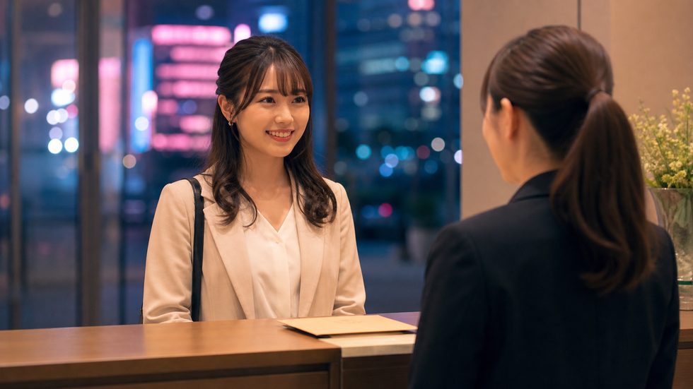 チャットレディの日払いで現金を受け取るイメージ(当日精算・大阪の事務所)