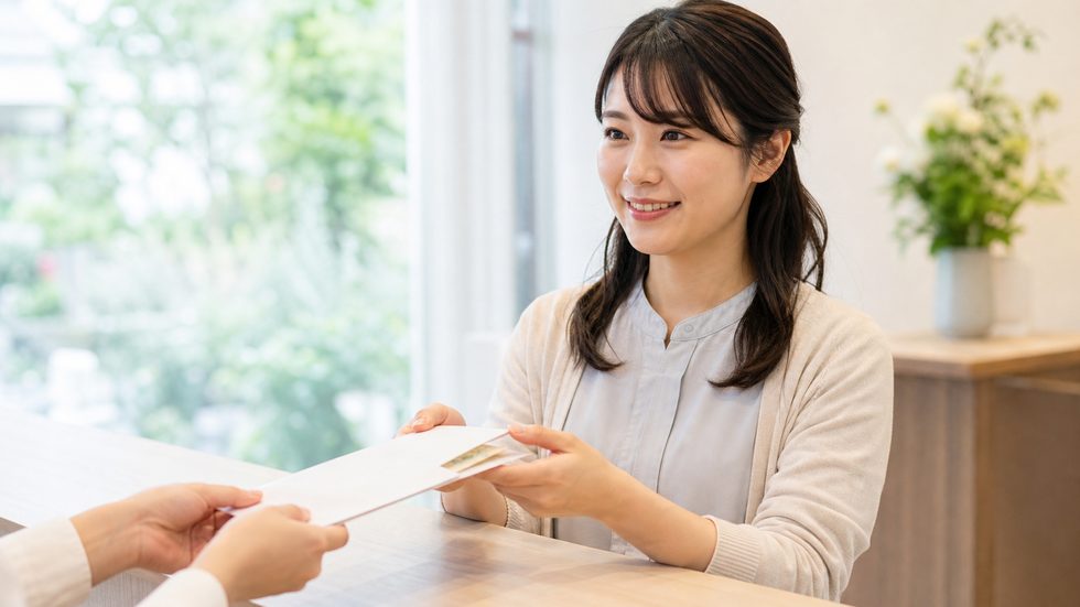 チャットレディの日払い現金受け取りのイメージ（稼働当日に現金で報酬を受け取る）