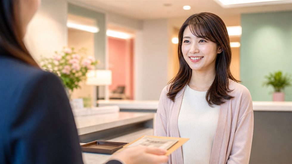 チャットレディ事務所で当日現金日払いを受け取るイメージ(日払いOK)