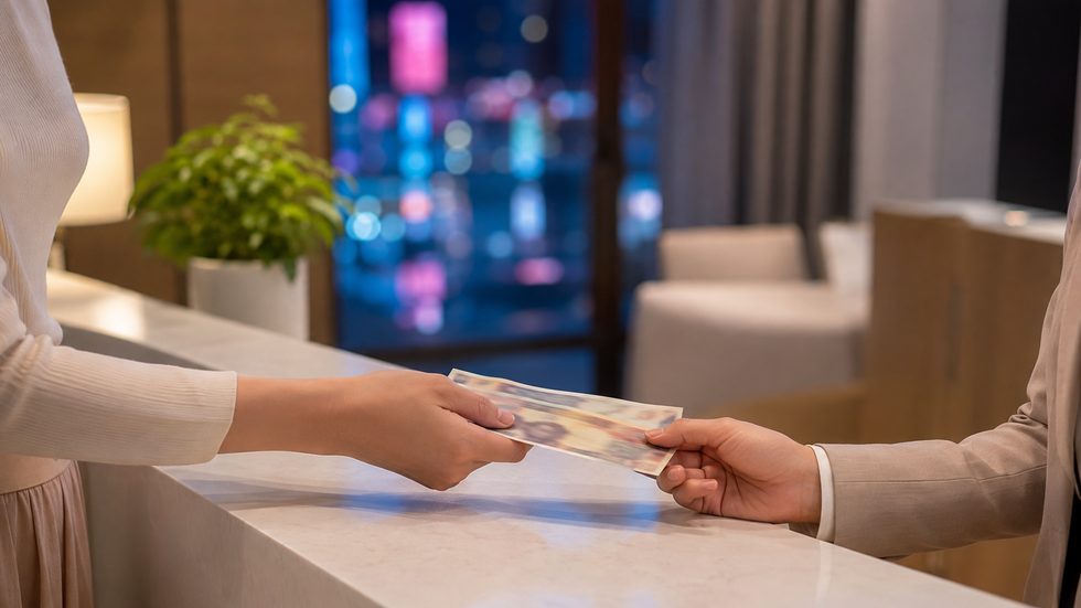 チャットレディの日払いで働いた当日に現金を受け取るイメージ