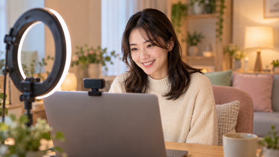 チャットレディの配信環境セットアップ(リングライト・Webカメラ)