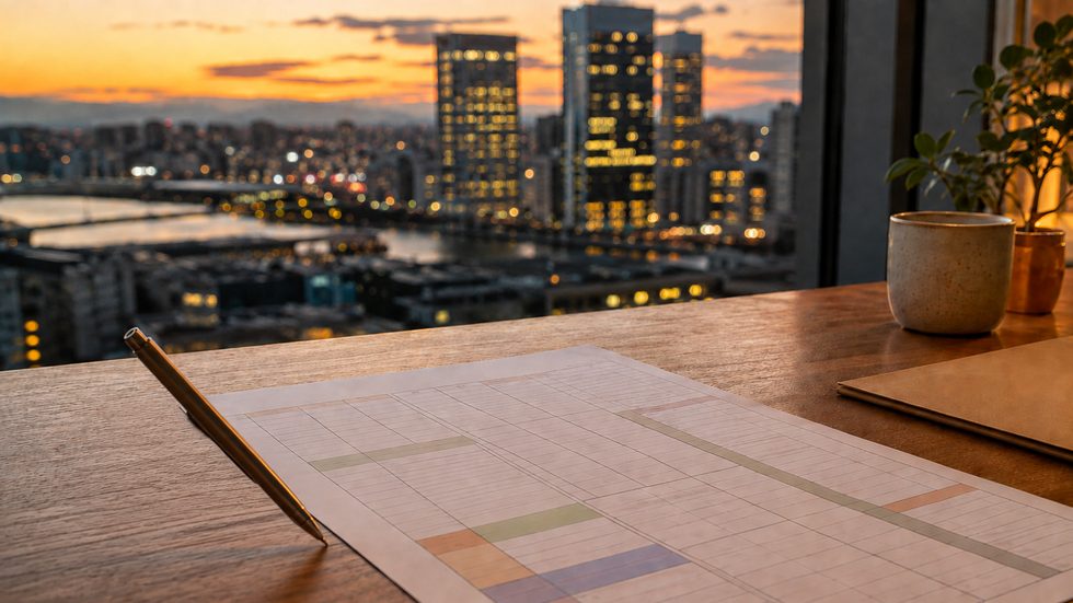 確定申告書の記入方法を示す手元の写真