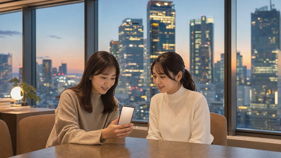 流出トラブルを女性スタッフに相談するチャットレディのイメージ