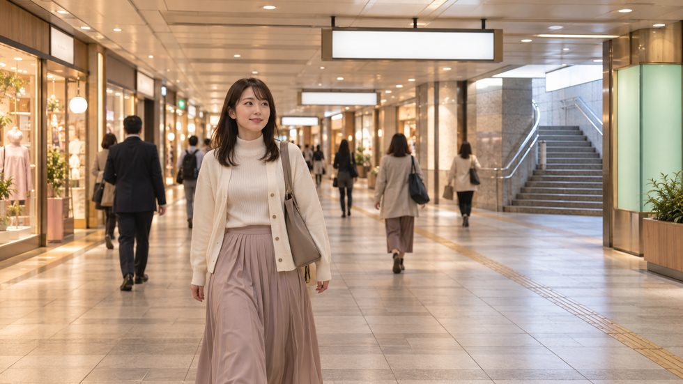 梅田駅F-85番出口・地下街の通勤ルート(大阪)