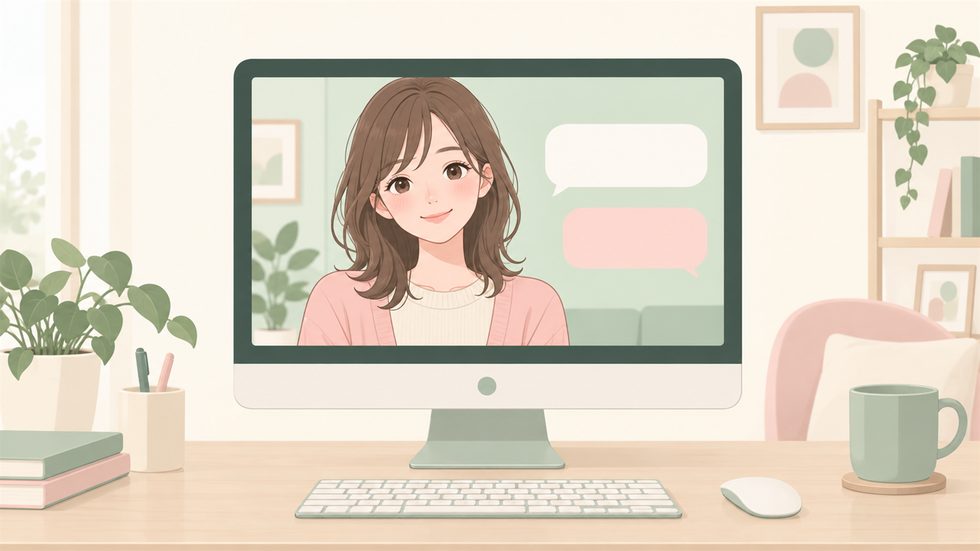 FANZAバーチャルチャットのアバターキャラクター例（2D・3D選択可能）