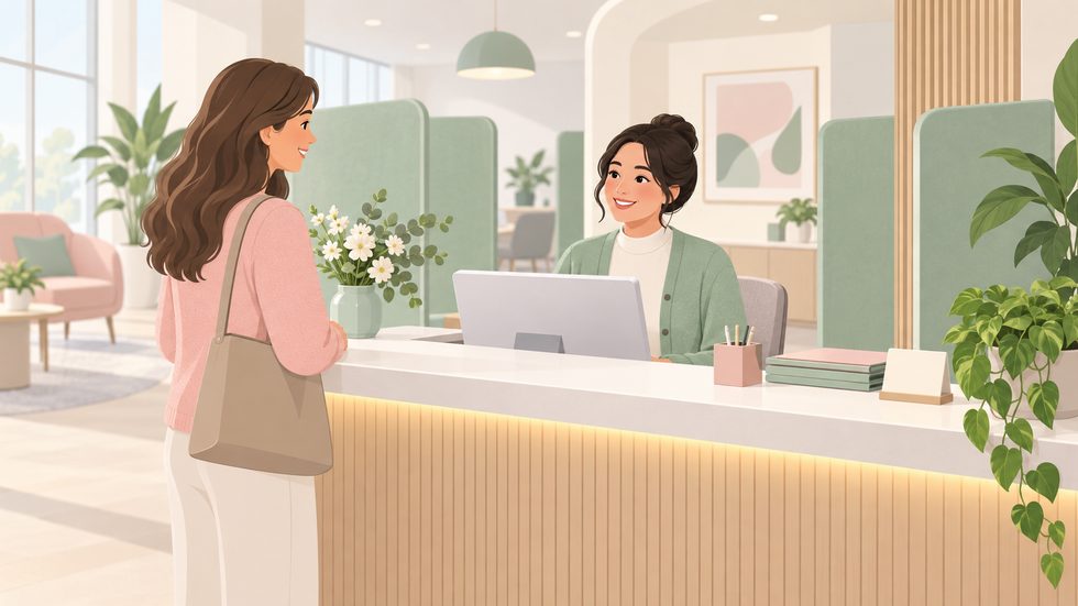 チャットレディ事務所の受付風景（面接・体験入店の雰囲気）