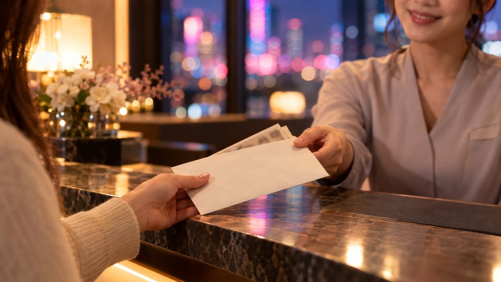 チャットレディの日払いで現金を受け取るイメージ