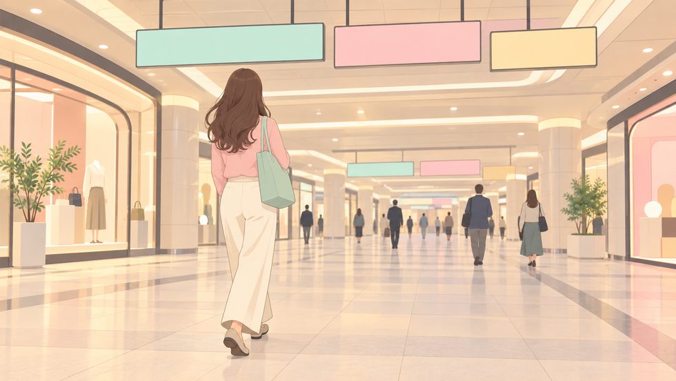 梅田の地下街を夕方に歩く通勤風景（大阪・梅田駅周辺）
