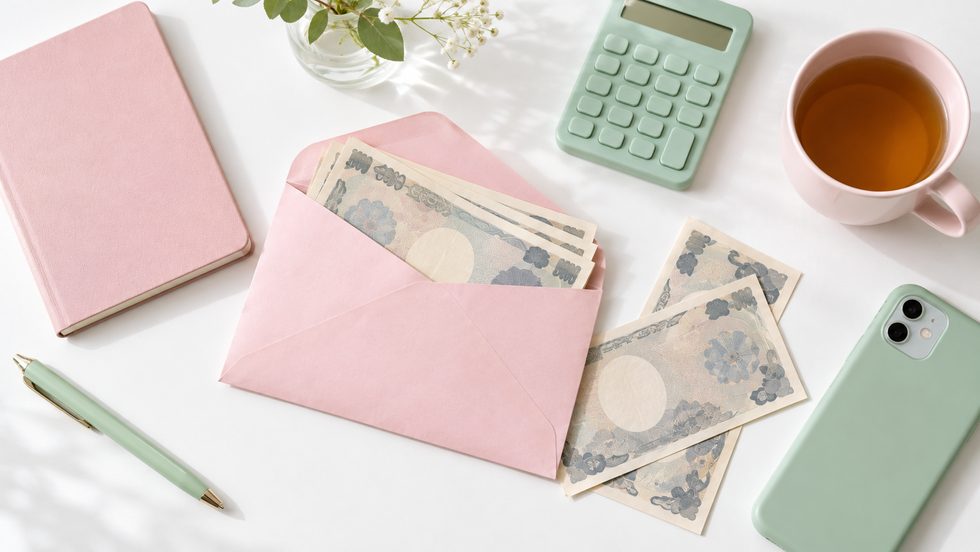 日払いで報酬を現金で受け取るイメージ(大阪のチャットレディ事務所)